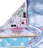 Multicolor Cartoon 300 TC Cotton Blend Double Bedsheet With 2 Pillow Covers