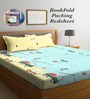 Multicolor Cartoon 300 TC Cotton Blend Double Bedsheet With 2 Pillow Covers