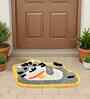 Multicolor Cartoon Character Cotton Blend 24x16 Inches Anti Skid Door Mat
