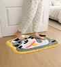 Multicolor Cartoon Character Cotton Blend 24x16 Inches Anti Skid Door Mat