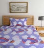 Multicolor Cartoon Characters 300 TC Cotton Fitted Single Bedsheet with 1 Pillow Cover
