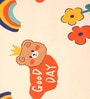 Multicolor Cartoon Characters 300 TC Cotton Single Bedsheet with 1 Pillow Cover