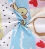 Multicolor Cartoon Characters 300 TC Cotton Single Bedsheet with 1 Pillow Cover