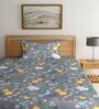 Multicolor Cartoon Characters 300 TC Cotton Single Bedsheet with 1 Pillow Cover