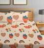 Multicolor Cartoon Characters TC 210 Polycotton King Sized Kids Bedsheet With 2 Pillow Covers