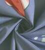 Grey Fish Print 210 TC Poly Cotton Double Size Bedsheet With 2 Pillow Covers