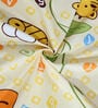 Multicolor Cartoon Printed 300 TC Cotton Blend Single Bedsheet with 1 Pillow Cover