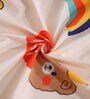 Multicolor Cartoon Printed 300 TC Cotton Blend Single Bedsheet with 1 Pillow Cover