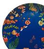 Multicolor Ceramic Floral Bliss Blue Decorative Wall Plate