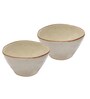 Handcrafted Matte 775ml White Ceramic (Set of 2) Serving Bowl