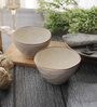 Handcrafted Matte 775ml White Ceramic (Set of 2) Serving Bowl