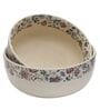 Multicolor Ceramic Handcrafted Midsummer Night'S Dream Collection- Stoneware Serving Bowls(8" & 7" Dia) -Set Of 2