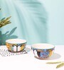 Penguin- Med Multicolour Ceramic (Set of 2) Dinner Bowl