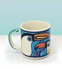 Handmade Penguin Print Multicolor Ceramic (Set of 2) Coffee Mug