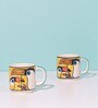 Handmade Penguin Print Multicolor Ceramic (Set of 2) Coffee Mug