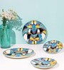 Tropical Bay 7 Inch Blue & White Ceramic (Set of 6) Side Plate