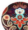 Multicolor Ceramic Yucca Majestic Paisley Decorative Wall Plate