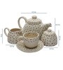 Gunner Multicolour Ceramic (Set of 15) Teaware Set