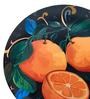 Multicolor Ceramic Oranges From Italy Satin Matte Finish Decorative Wall Plate