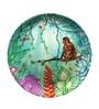 Multicolor Ceramic Tropical Jungle Scenes Decorative Wall Plate