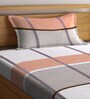 Multicolor Checkered 300 TC Cotton Blend Single Bedsheet with 1 Pillow Cover