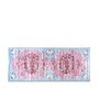 Pink And Blue Chenille 55 x 22 Inches Machine Made Floor Runner