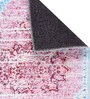 Pink And Blue Chenille 55 x 22 Inches Machine Made Floor Runner