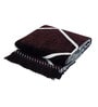 Dark Brown Chenille Abstract 5 x 7 Feet Machine Made Carpet