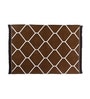 Camel Brown Chenille Abstract 5 x 7 Feet Machine Made Carpet