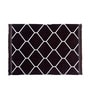 Dark Brown Chenille Abstract 5 x 7 Feet Machine Made Carpet