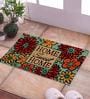 Multicolor Slogan Coir 14 x 24 Inches Anti Skid Door Mat