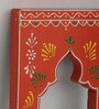 Multicolor Color Handpainted Engineered Wood Carving Set of 4 Jharokha Frame