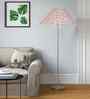 Multicolor Coolie Cotton Shade Floor Lamp Steel Base