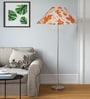 Multicolor Coolie Cotton Shade Floor Lamp Steel Base