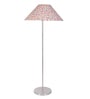 Multicolor Coolie Cotton Shade Floor Lamp Steel Base