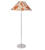 Multicolor Coolie Cotton Shade Floor Lamp Steel Base
