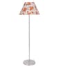 Multicolor Cotton Cotton Conical Shade Steel Floor Lamp Steel Base