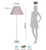 Multicolor Cotton Cotton Conical Shade Steel Floor Lamp Steel Base