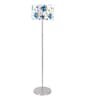 Multicolor Cotton Cotton Drum Shade Steel Floor Lamp Steel Base