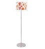 Multicolor Cotton Cotton Drum Shade Steel Floor Lamp Steel Base