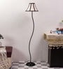 Multicolor Cotton  Shade Novelty Floor Lamp With Black  Base