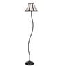 Multicolor Cotton  Shade Novelty Floor Lamp With Black  Base