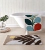Multicolor Cotton 16X24 Inches Anti-Skid Bath Mat Set Of 2