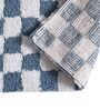Green And Blue Cotton 16X24 Inches Anti-Skid Bath Mat Set Of 2