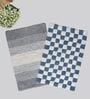 Multicolor Cotton 16X24 Inches Anti-Skid Bath Mat Set Of 2