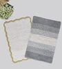 Multicolor Cotton 16X24 Inches Anti-Skid Bath Mat Set Of 2