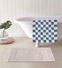 Cream Cotton 16X24 Inches Anti-Skid Bath Mat Set Of 2