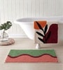 Multicolor Cotton 16X24 Inches Anti-Skid Bath Mat Set Of 2