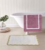 Multicolor Cotton 16X24 Inches Anti-Skid Bath Mat Set Of 2