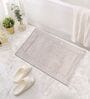 Green Cotton 16X24 Inches Anti-Skid Bath Mat Set Of 2